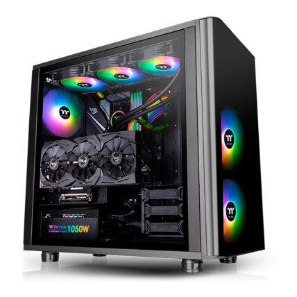 GABINETE TT VIEW 31 TG MID TOWER BLACK 2*TEMPGLASS/3*140MM A ARGB CA-1H8-00M1WN-02