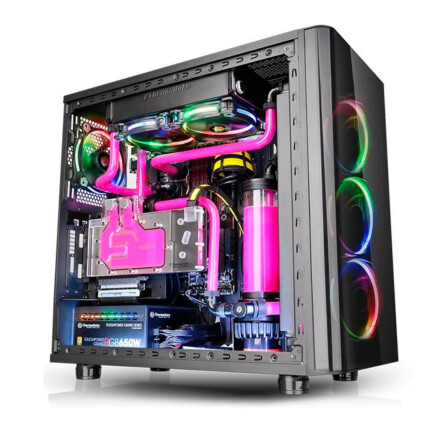 GABINETE TT VIEW 31 TG RGB MID TOWER BLACK 2*TEMPGLASS CA-1H8-00M1WN-01