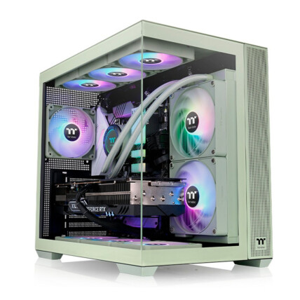 Gabinete Thermaltake View 380 TG ARGB Matcha Green Mid Tower - CA-1Z2-00MEWN-00