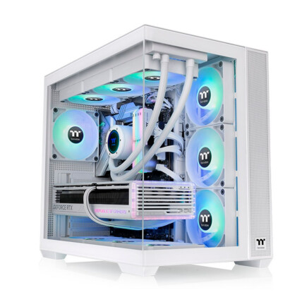 Gabinete Thermaltake View 380 TG ARGB Snow Mid Tower - CA-1Z2-00M6WN-00