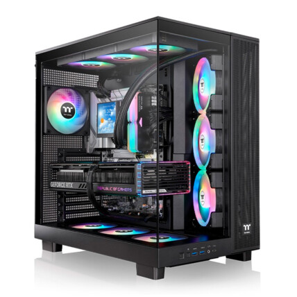 GABINETE TT VIEW 380 XL TG MID TOWER BLACK 2*TEMPGLASS/4*120MM ARGB CA-11E-00M1WN- 00