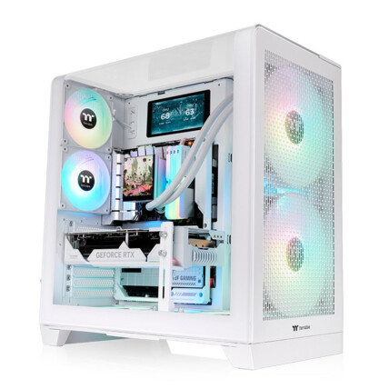GABINETE TT VIEW 390 AIR MID TOWER SNOW WHITE 1* CURVEDTEMPGLASS/2*CT140 ARGB CA-11F-00M6WN-00