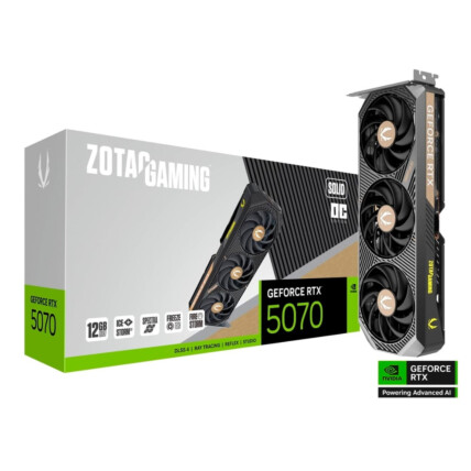 GPU NV RTX5070 12GB GAMING SOLID OC GDDR7 192BITS ZOTAC ZT-B50700J-10P