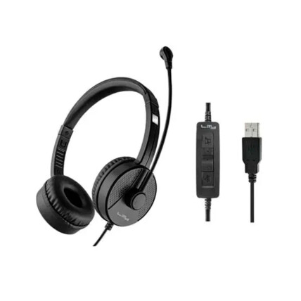 HEADSET CORPORATIVO C/ FIO PRETO LITY HC11P