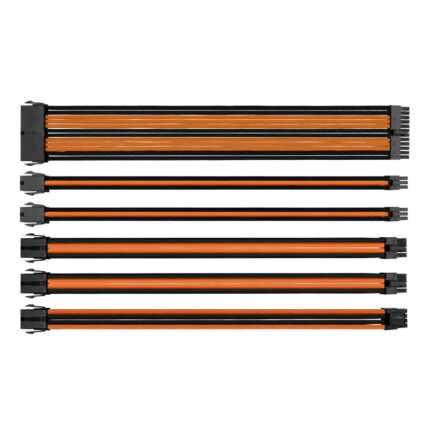 Cabo TtMod Sleeve 300mm Black and Orange Thermaltake - AC-036-CN1NAN-A1
