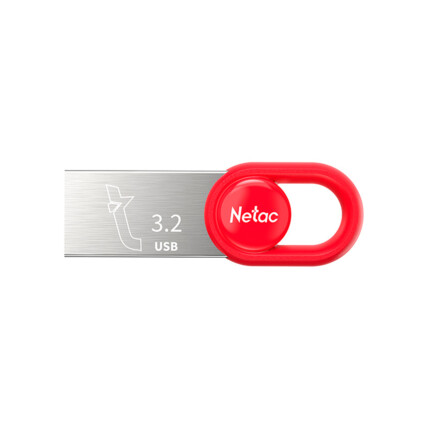 PENDRIVE 32GB UM2 EM ALUMINIO/PLASTICO VERMELHO USB 3.2 NETAC NT03UM2N-032G-32RE