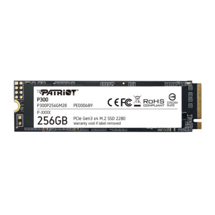 SSD Patriot P300 256GB M.2 Nvme PCIe Gen3 X4 1700/1100MB/s - P300P256GM28