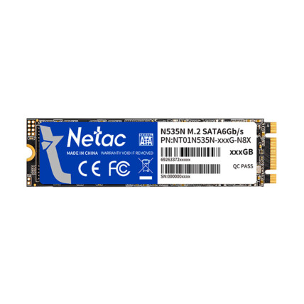 SSD 256GB M.2 2280 SATA III 3D NAND N535N NETAC NT01N535N-256G-N8X - ATE 540/490 MB/S