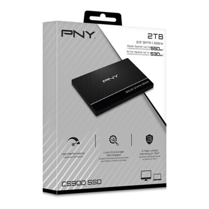 SSD PNY CS900 2TB 2.5'' Sata III 550/530MB/s - SSD7CS900-2TB-RB