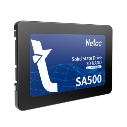 SSD 480GB 2,5" SATA III 3D NAND SA500 NETAC NT01SA500-480-S3X - ATE 520/450 MB/S