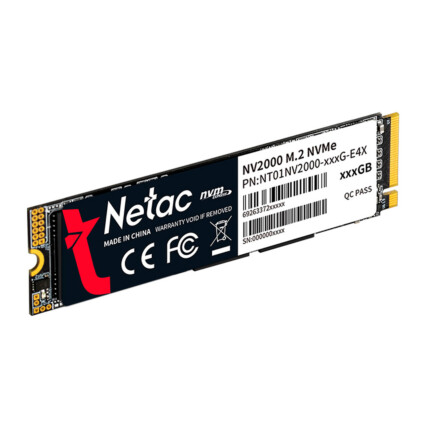 SSD 512GB NV2000 PCIe 3 X4 M.2 2280 NVMe NETAC NT01NV2000-512-E4X - ATE 2500/1950 MB/S