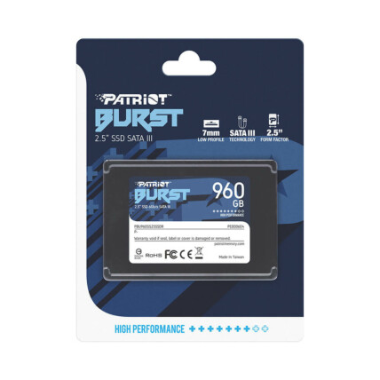 SSD Patriot Burst Elite 960GB 2.5'' Sata III 450/320MB/s - PBE960GS25SSDR