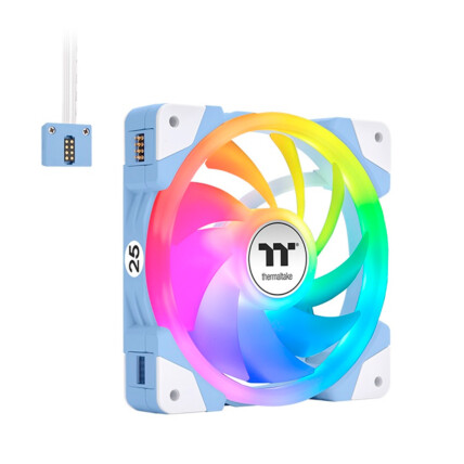 Swafan EX12 ARGB Sync Premium Edition Hydrangea Blue Thermaltake (Kit com 3 fans) - CL-F183-PL12BU-A