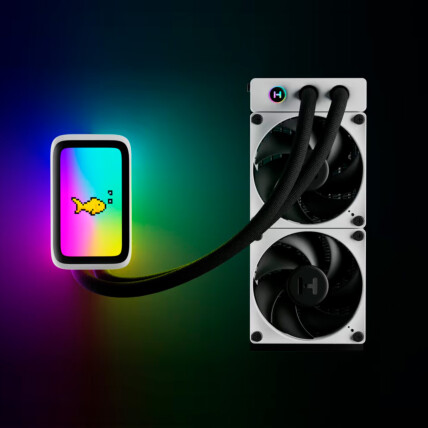 Water Cooler Hyte THICC Q60 com LCD IPS 5'' - FAN-HYTE-Q60-BW