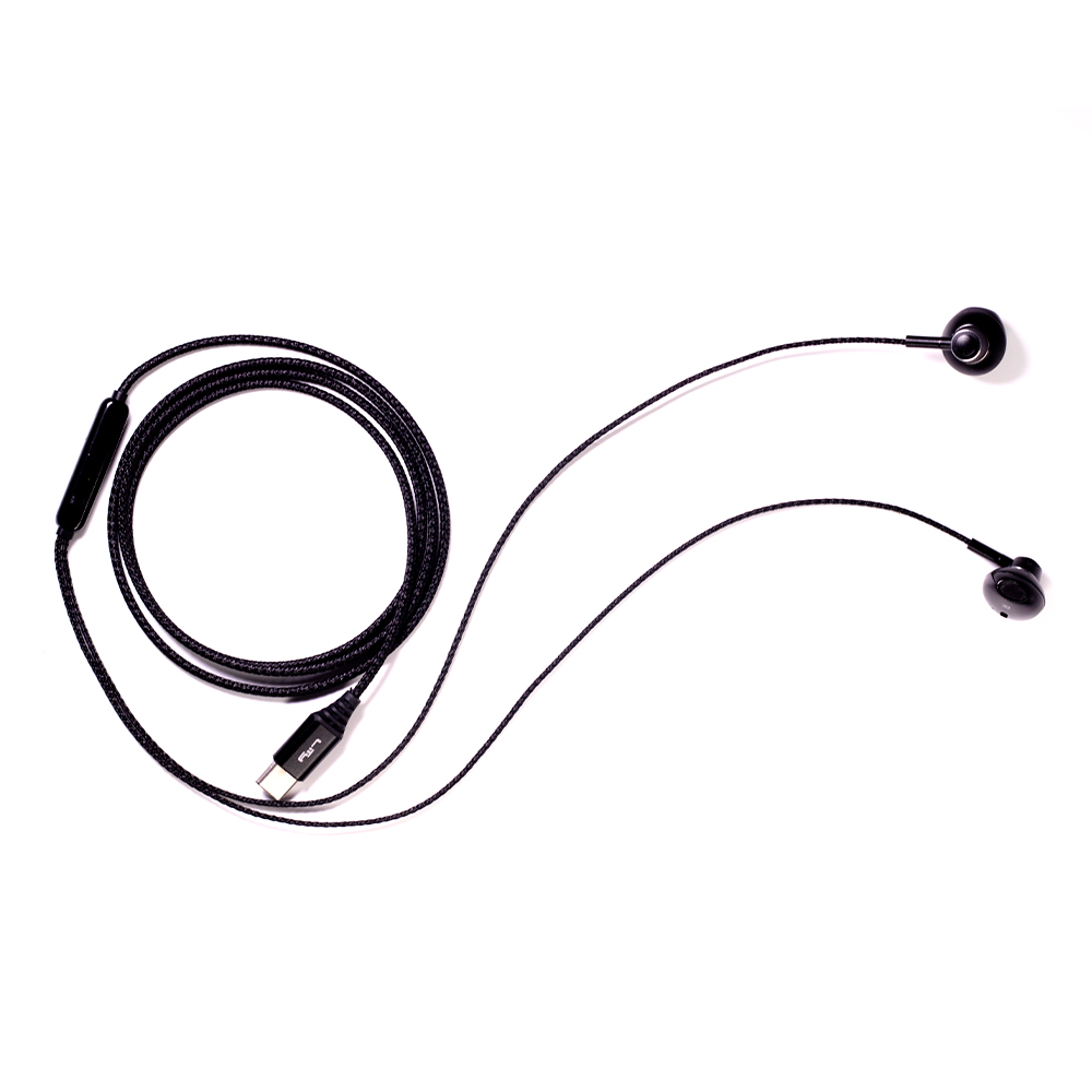 FONE DE OUVIDO TIPO C C/ FIO AURICULAR PRETO LITY F11P
