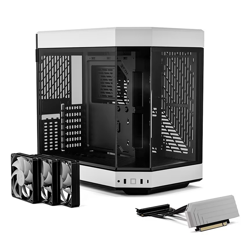 Gabinete Hyte Y60 Black&White Mid Tower com 3 fans - CS-HYTE-Y60-BW