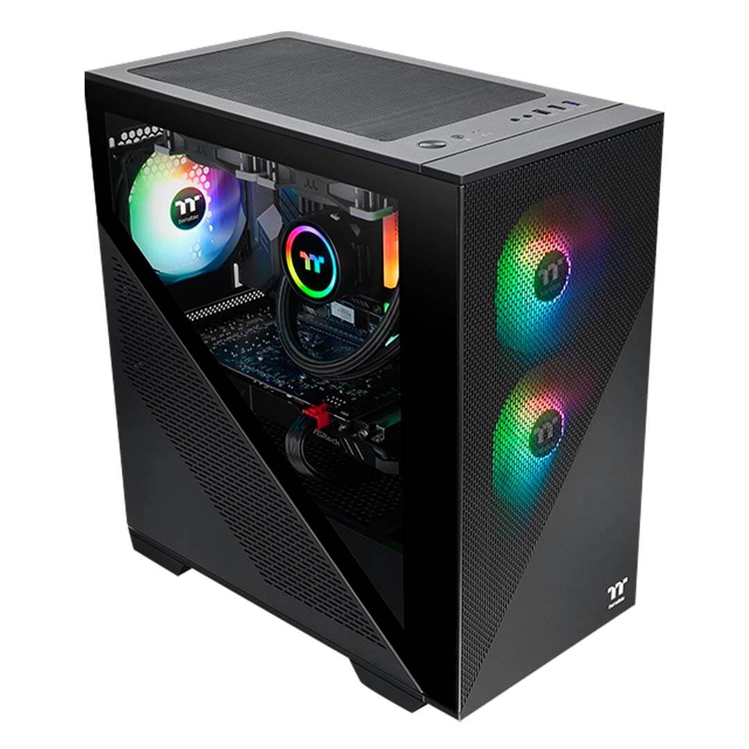 Gabinete Thermaltake Divider 170 TG ARGB Black Mid Tower - CA-1S4-00S1WN-00