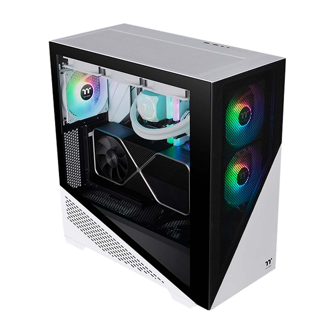 Gabinete Thermaltake Divider 370 TG Snow ARGB Mid Tower - CA-1S4-00M6WN-00
