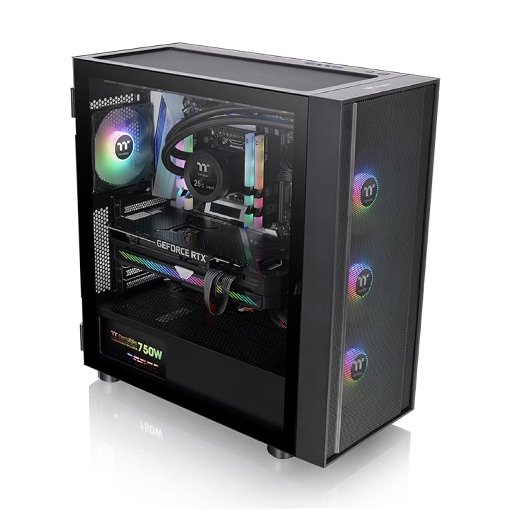 Gabinete Thermaltake H570 TG ARGB Black Mid Tower - CA-1T9-00M1WN-01