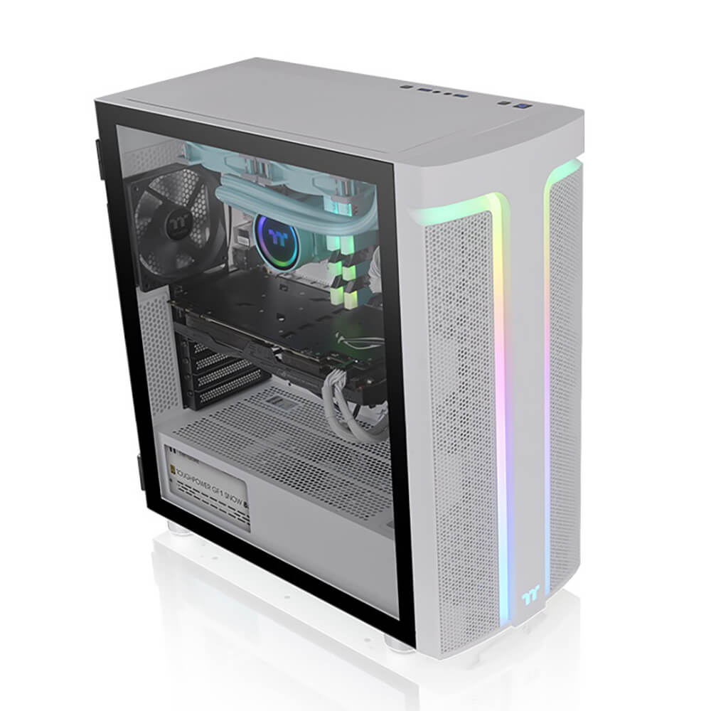 Gabinete Thermaltake H590 TG ARGB Snow Mid Tower - CA-1X4-00M6WN-00