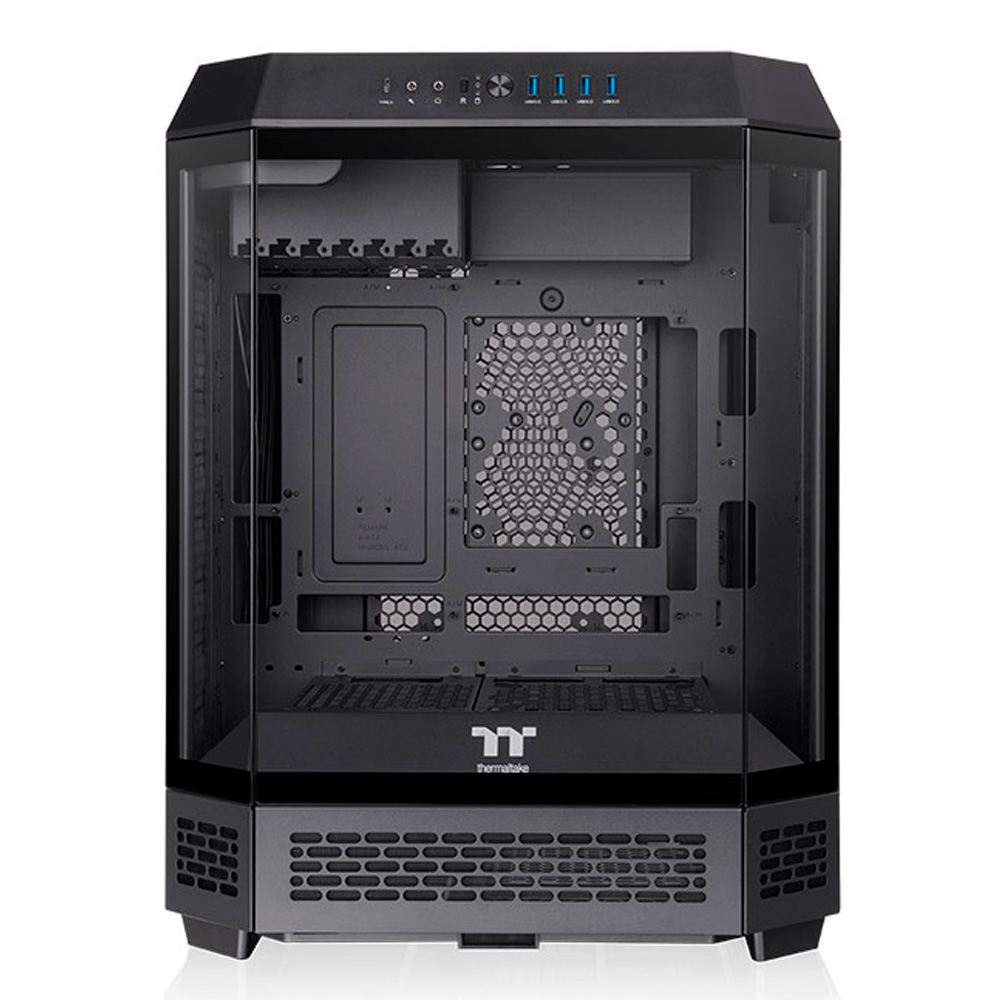 GABINETE TT THE TOWER 600 BLACK MID TOWER 3 TEMPERED GLASS 2 FANS CT140 CA-1Z1-00M1WN-00