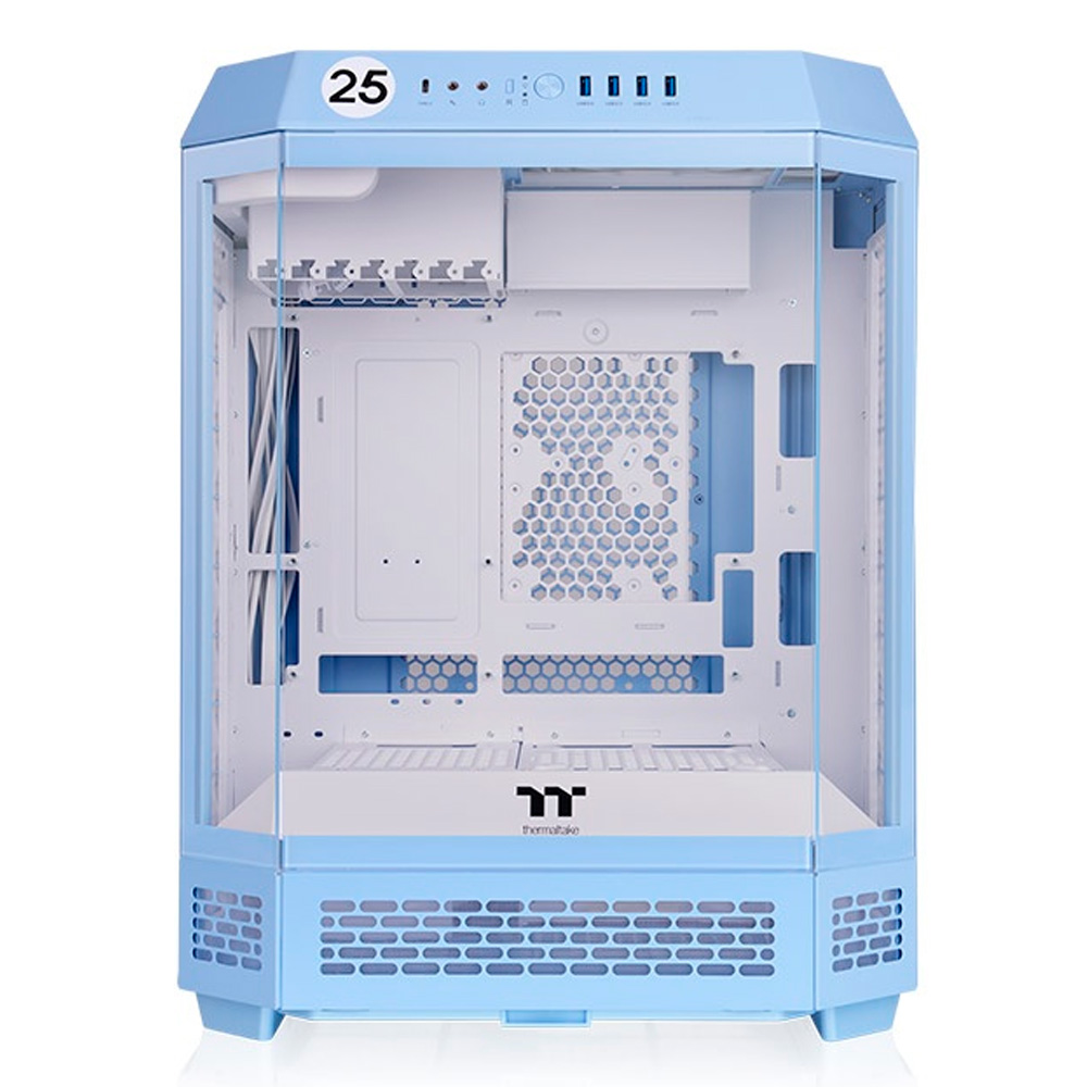 GABINETE TT THE TOWER 600 HYDRANGEA BLUE MID TOWER 3 TEMPERED GLASS 2 FANS CT140 CA-1Z1-00MFWN-00
