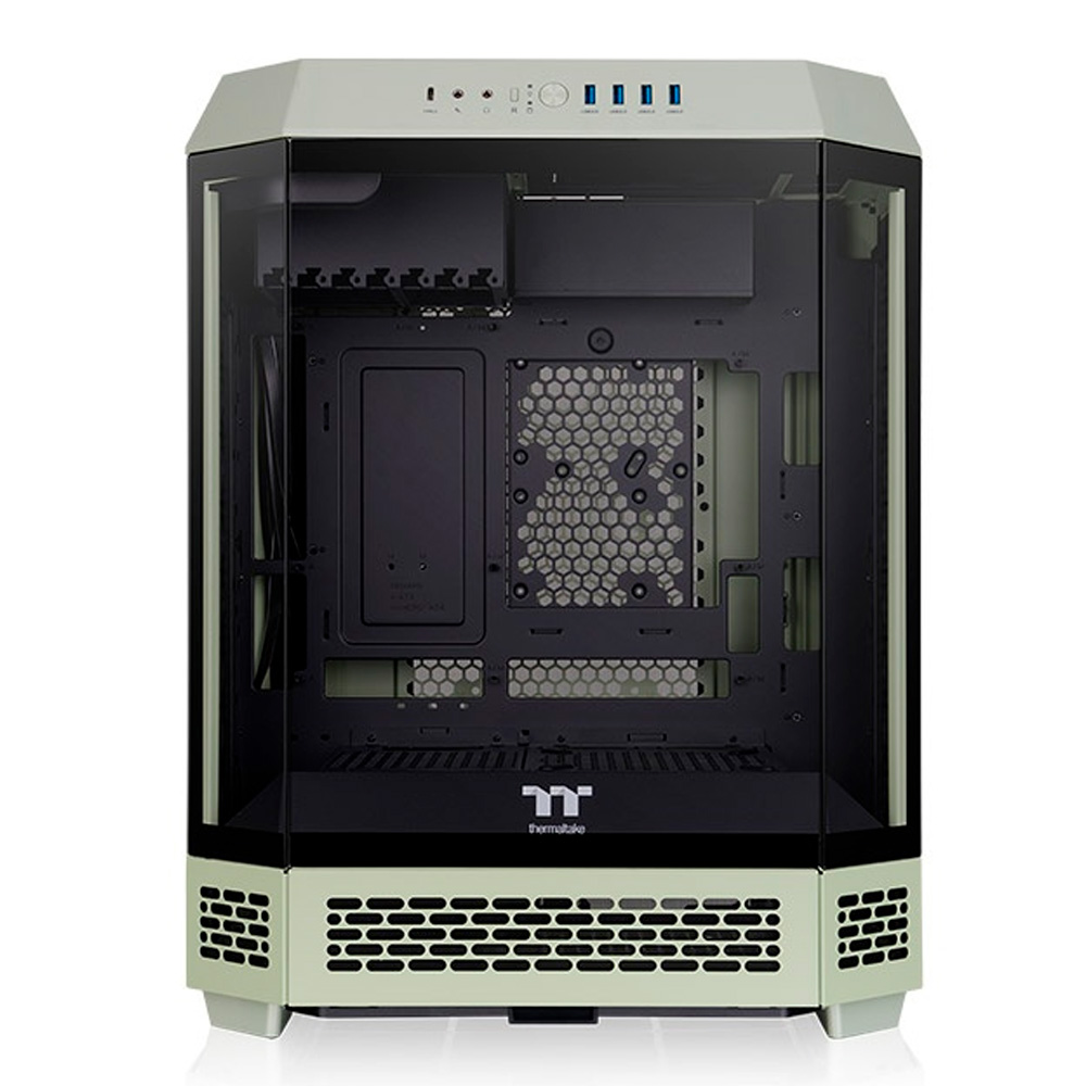 GABINETE TT THE TOWER 600 MATCHA GREEN MID TOWER 3 TEMPERED GLASS 2 FANS CT140 CA-1Z1-00MEWN-00