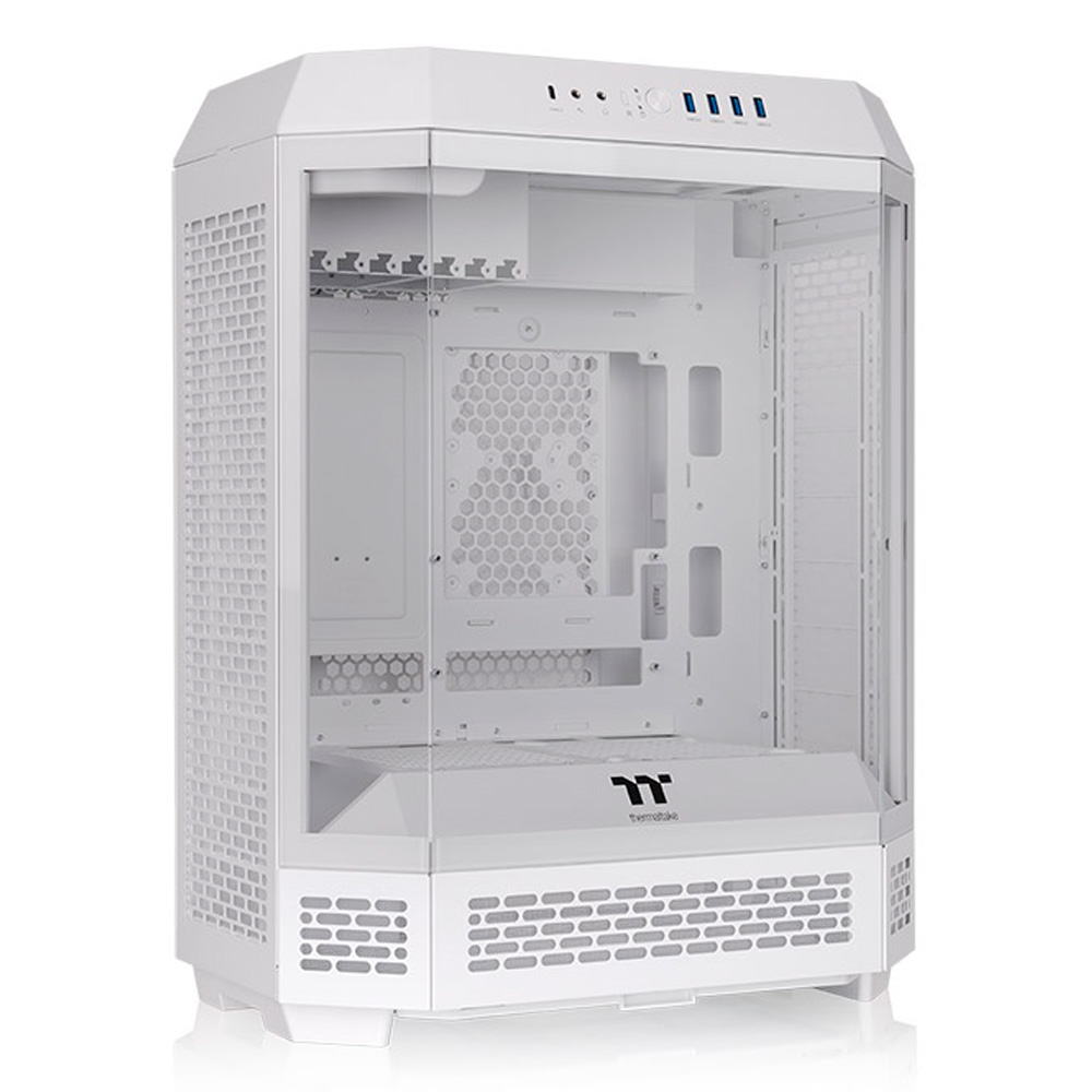 GABINETE TT THE TOWER 600 SNOW MID TOWER 3 TEMPERED GLASS 2 FANS CT140 CA-1Z1-00M6WN-00