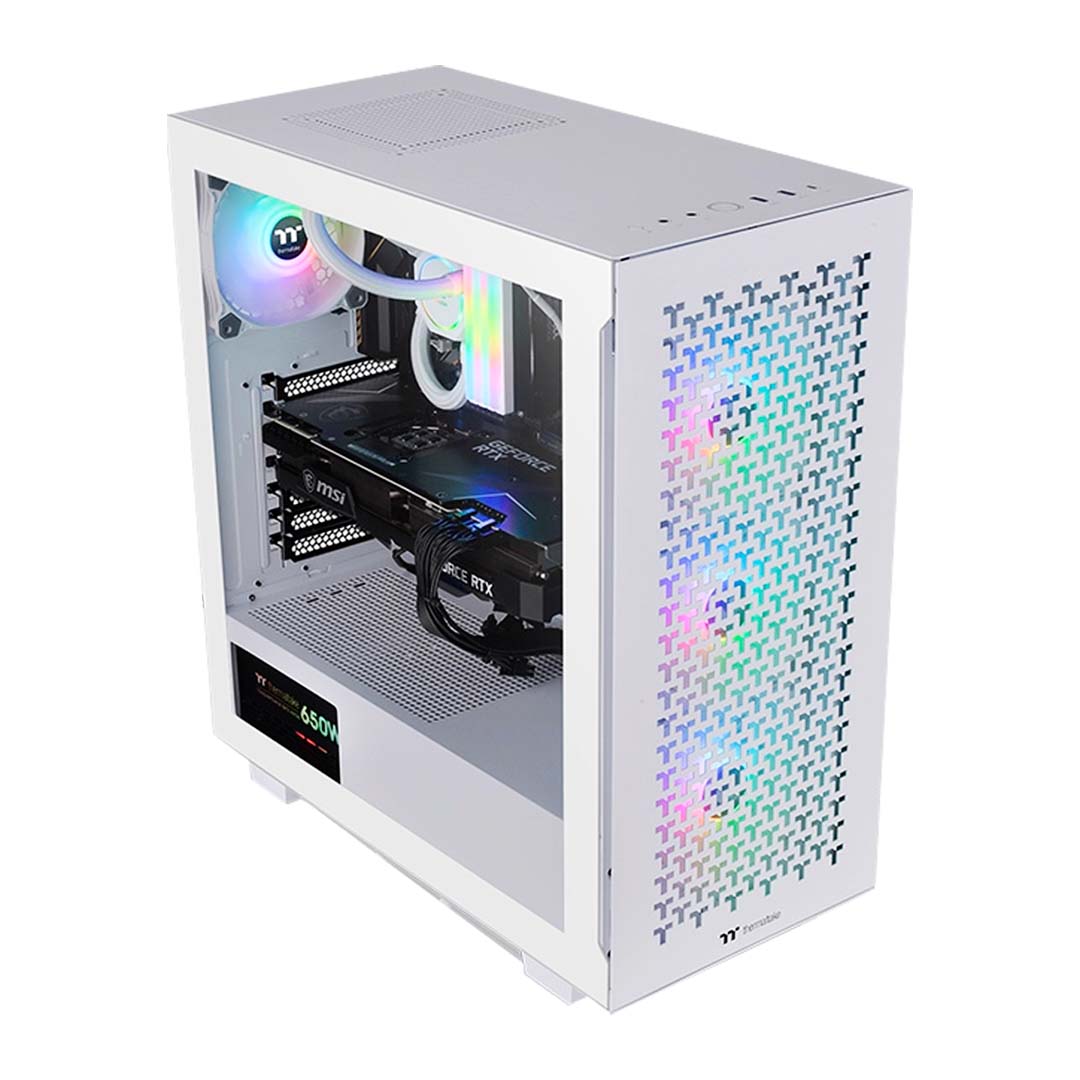 Gabinete Thermaltake V350 TG ARGB Snow Mid Tower - CA-1S3-00M6WN-03