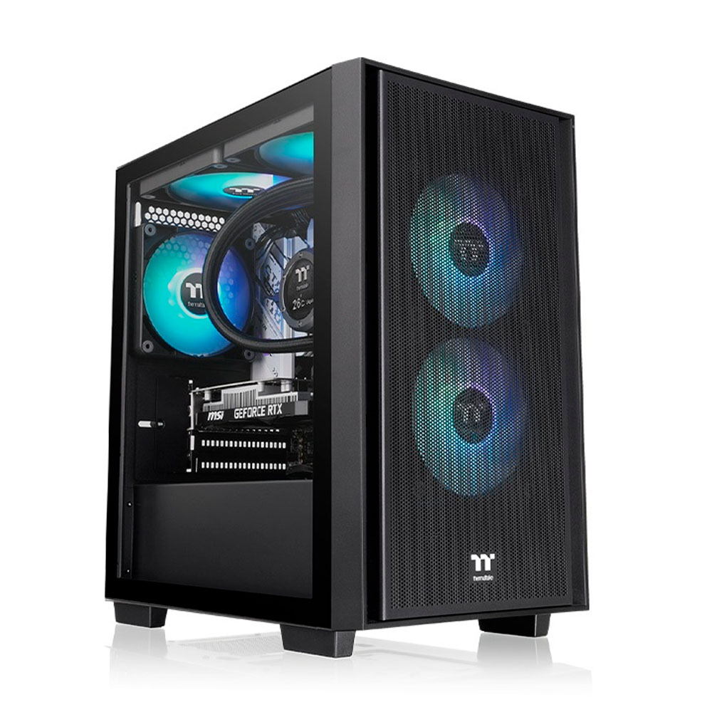 GABINETE TT VERSA H16 TG ARGB MICRO CASE BLACK 1*TEMPGLASS/3*120MM ARGB CA-1Y8-00S1WN-02