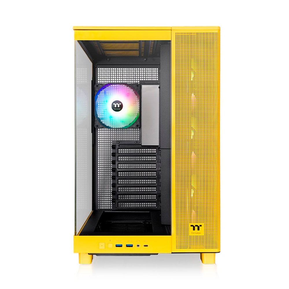 GABINETE TT VIEW 380 XL TG ARGB MID TOWER BUMBLEBEE 2*TEMPGLASS/4*120MM ARGB CA-11E-00M4WN-00