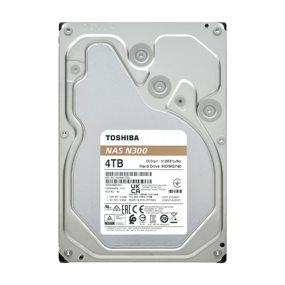 HD 4TB N300 NAS 3.5" 7200RPM SATA III TOSHIBA HDWG740XZSTC