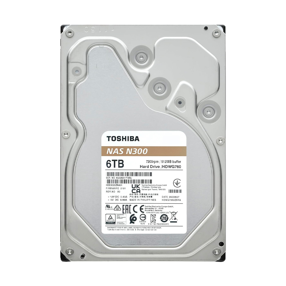 HD 6TB N300 NAS 3.5" 7200RPM SATA III TOSHIBA HDWG760XZSTA