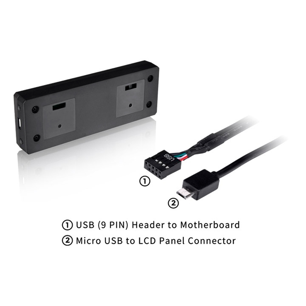 Kit Painel LCD Black para The Tower 300 e Ceres 330 Hydrangea Blue Thermaltake - AC-073-OO1NAN-A1