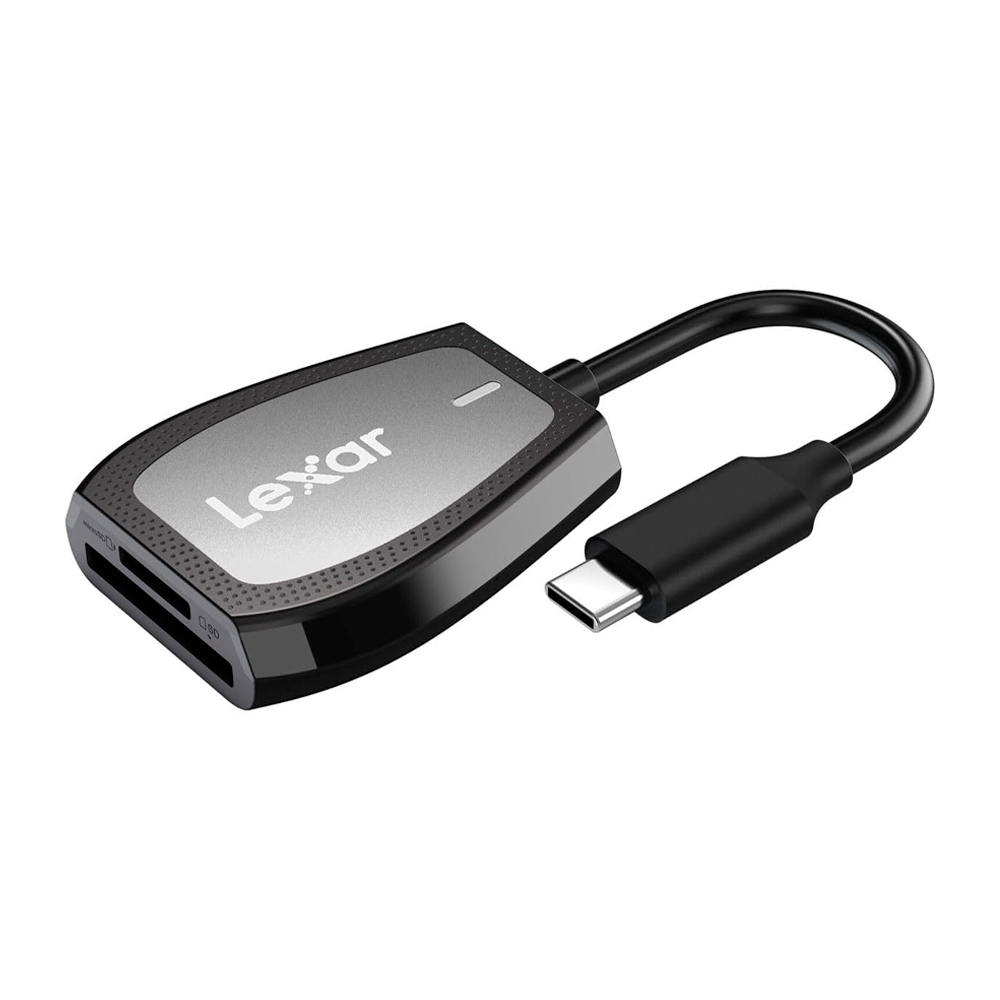 LEITOR DE CARTAO DE MEMORIA LEXAR USB-C 3.2 GEN1 SD E MICROSD DUAL SLOT LRW470U-RNHNU - ATE 312 MB/s