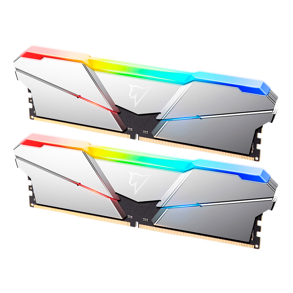 MEMORIA 32GB 5600U DDR5 (16GB X 2) SHADOW RGB C40 SILVER NETAC NTSRD5P56DP-32S