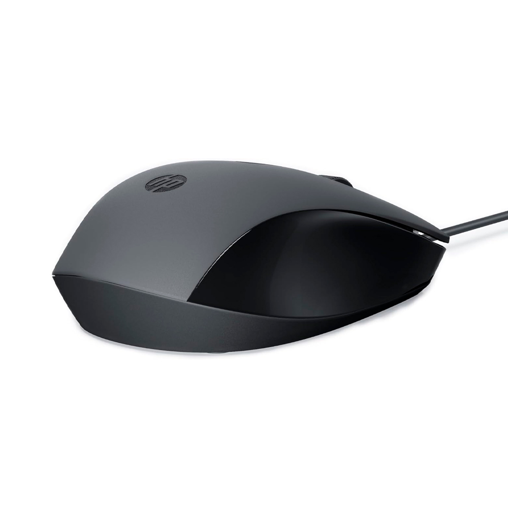 MOUSE COM FIO PRETO HP 150