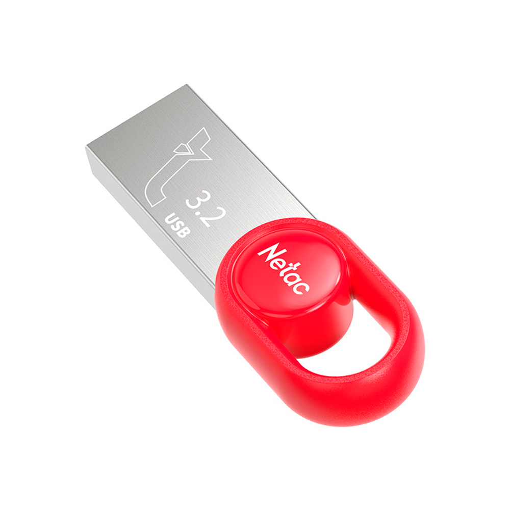 PENDRIVE 32GB UM2 EM ALUMINIO/PLASTICO VERMELHO USB 3.2 NETAC NT03UM2N-032G-32RE