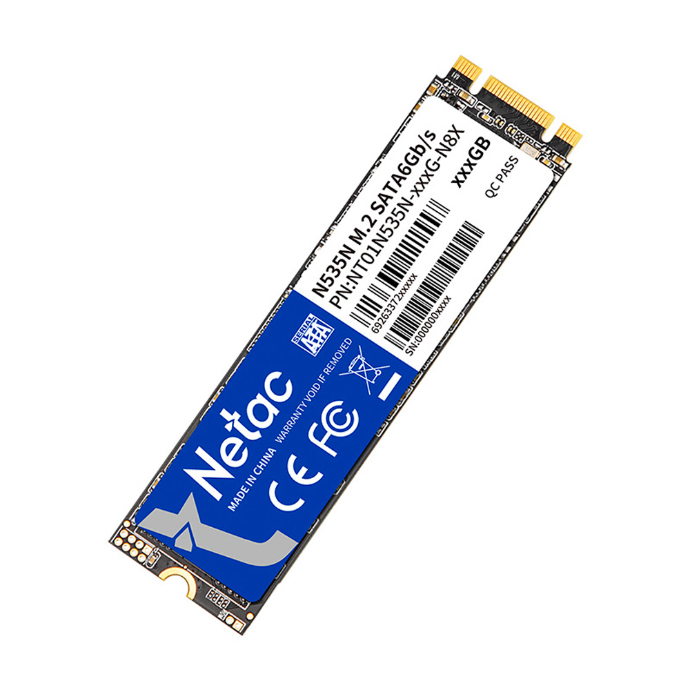 SSD 256GB M.2 2280 SATA III 3D NAND N535N NETAC NT01N535N-256G-N8X - ATE 540/490 MB/S