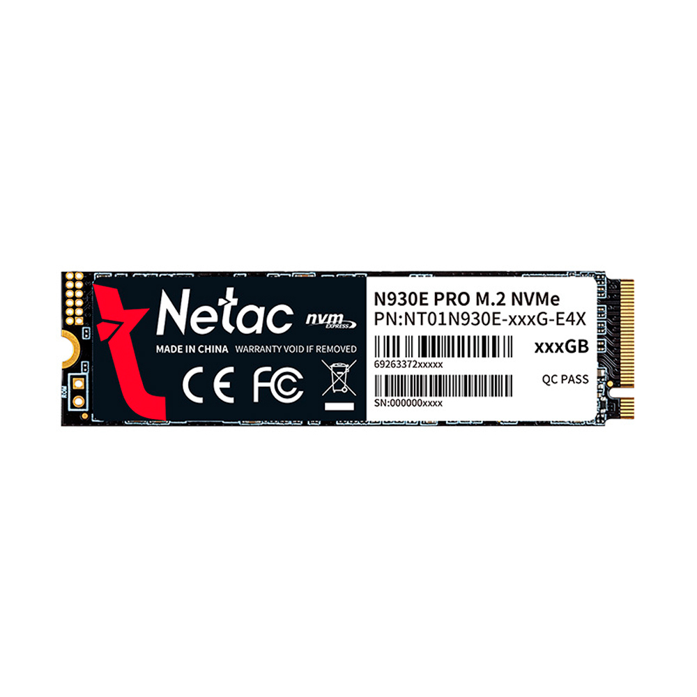 SSD 256GB N930E PCIe 3 X4 M.2 2280 NVMe NETAC NT01N930E-256G-E4X - ATE 2040/1270 MB/S