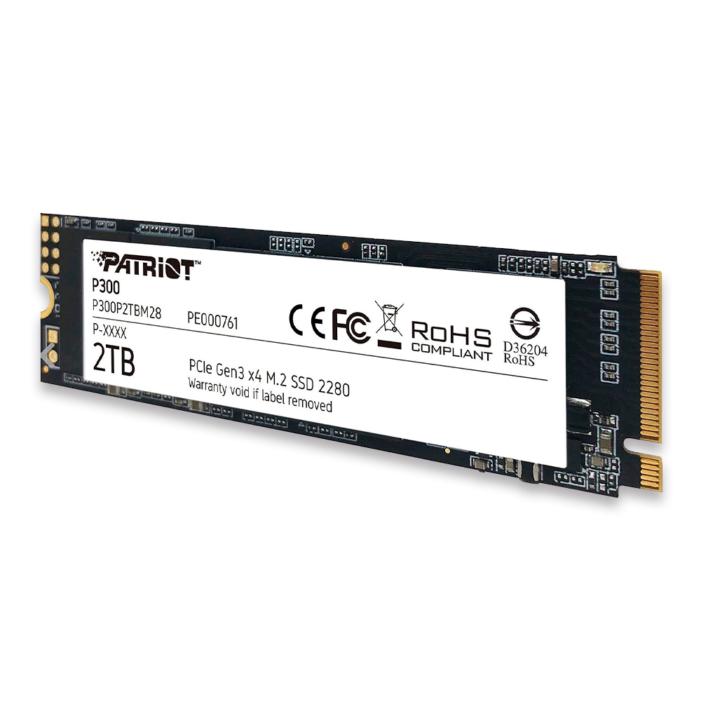 SSD Patriot P300 2TB M.2 Nvme PCIe Gen3 X4 2100/1650MB/s - P300P2TBM28